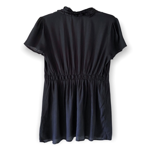 Motherhood Maternity Black Ruffled Shirt Top Slvls - Picture 2 of 11